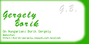 gergely borik business card